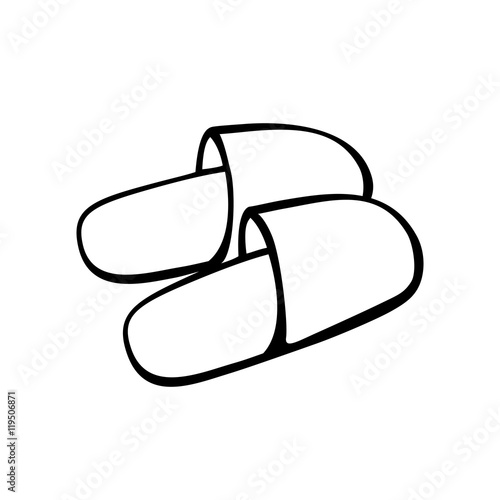 slippers icon. Flat symbol
