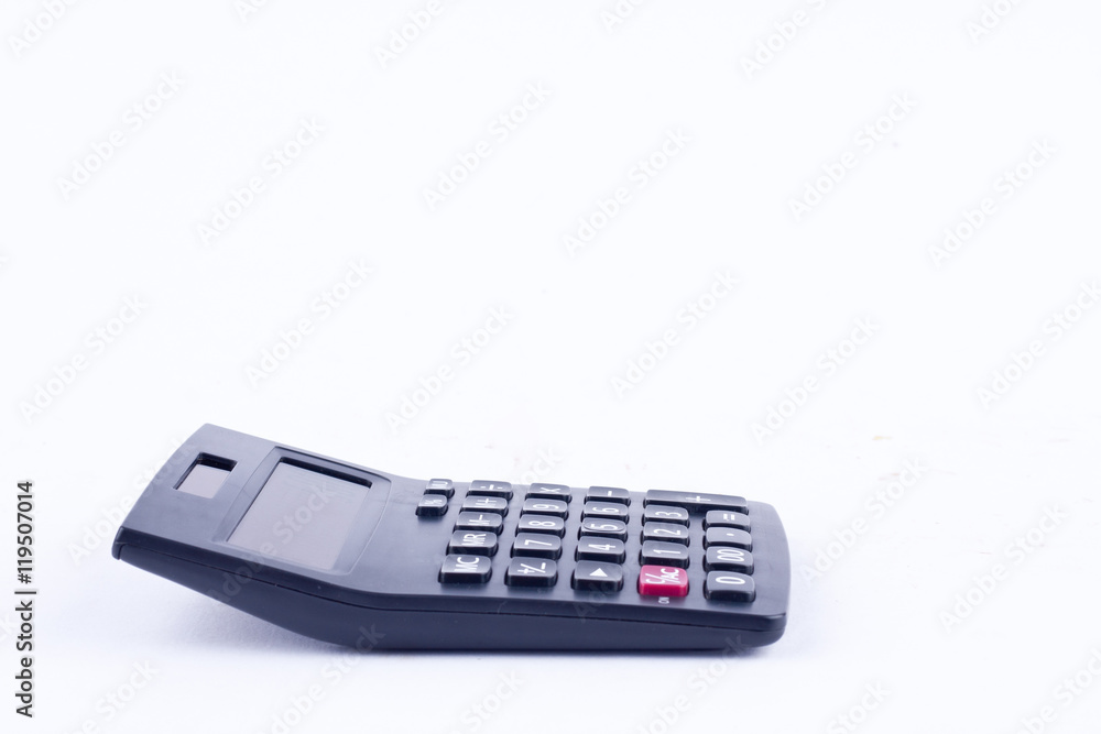 calculator for calculating the numbers accounting accountancy business calculation  on white background  isolated 
