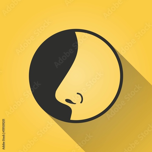 Nose - vector icon.
