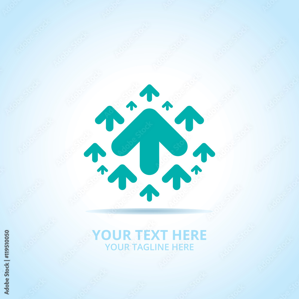 Abstract arrow logo, design concept, emblem, icon, flat logotype element for template. Abstract arrow logo, design concept, emblem, icon, flat logotype element for template.