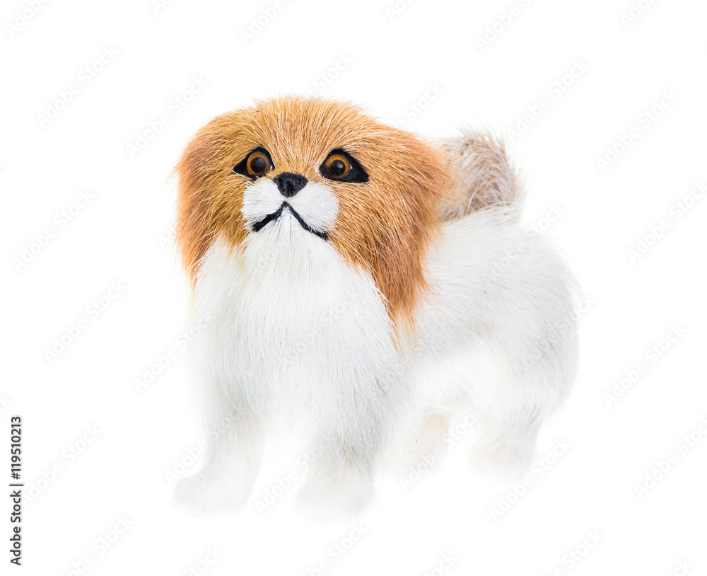 Cute puppy toy isolated on white Cute puppy toy isolated on white