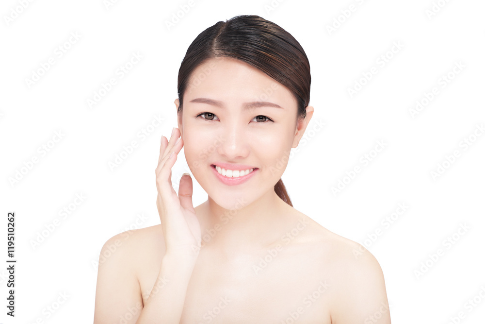 Youthful Vietnamese girl smiling and looking at camera Youthful Vietnamese girl smiling and looking at camera