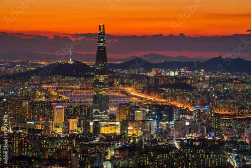 Seoul City Skyline  The best view of South Korea.