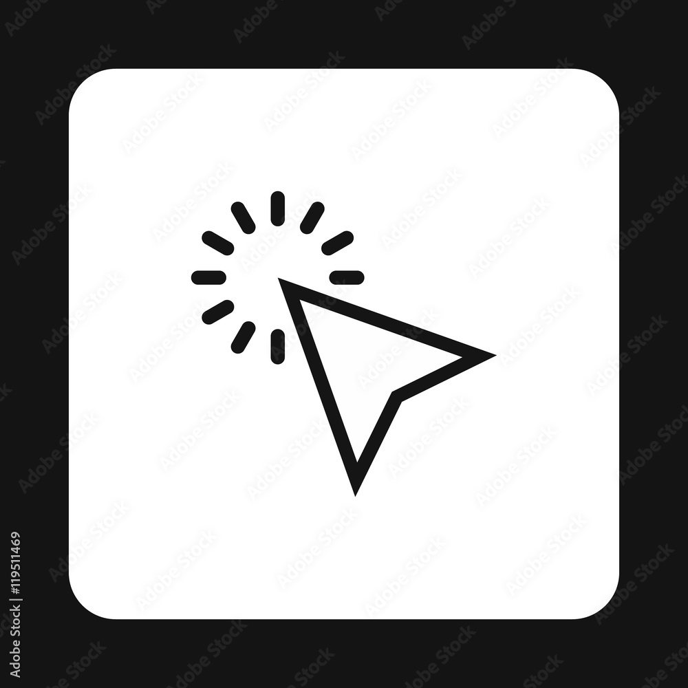 Cursor clicks icon in simple style isolated on white background. Computer and internet symbol Cursor clicks icon in simple style isolated on white background. Computer and internet symbol
