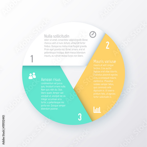 Vector elements for infographics. Template of a pie chart.