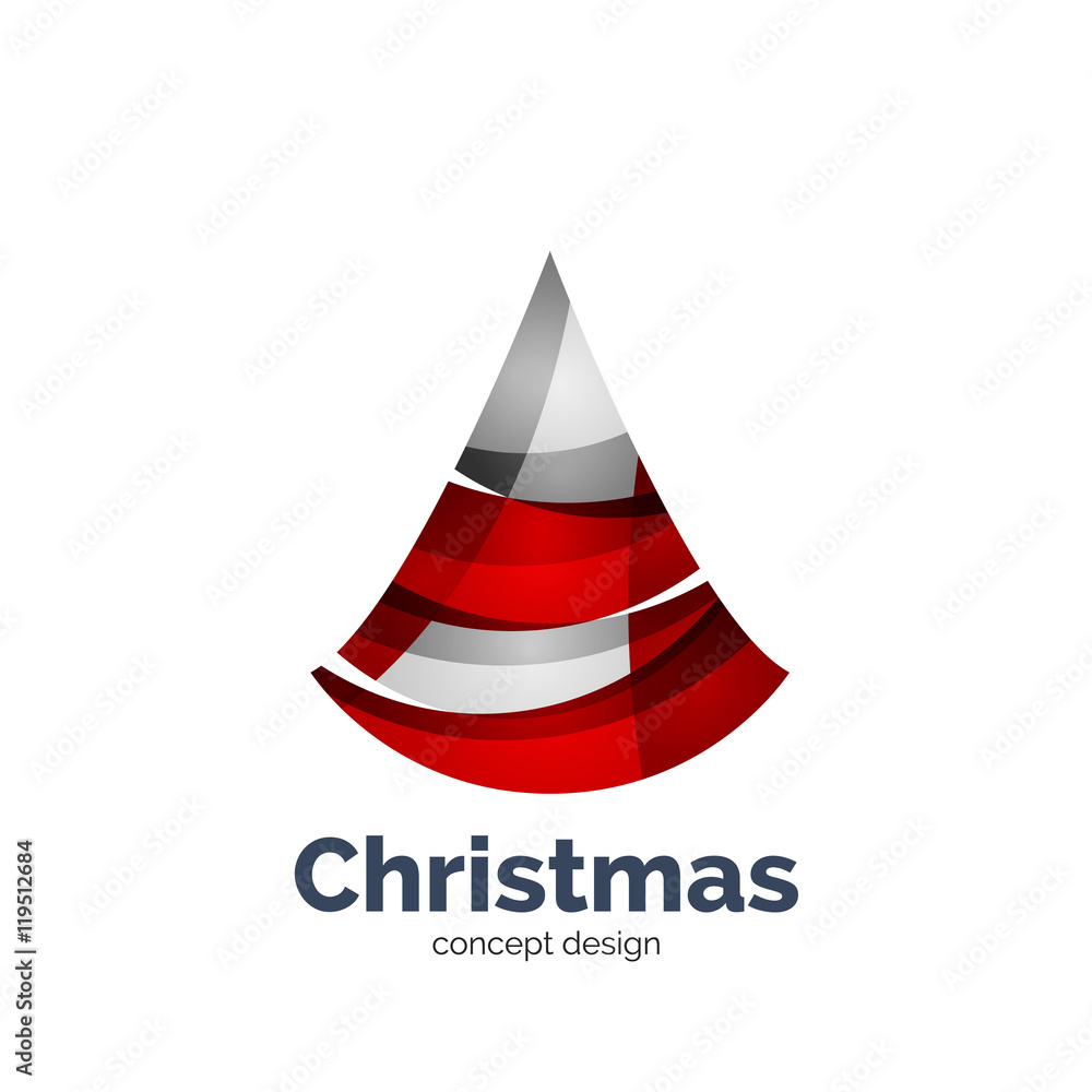 Vector abstract geometric Christmas tree icon Vector abstract geometric Christmas tree icon