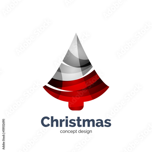 Vector abstract geometric Christmas tree icon