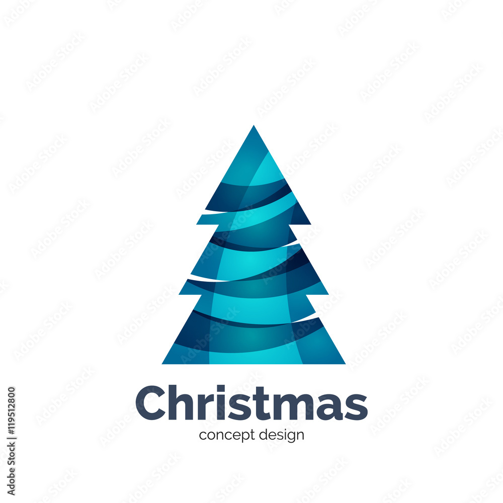 Vector abstract geometric Christmas tree icon Vector abstract geometric Christmas tree icon