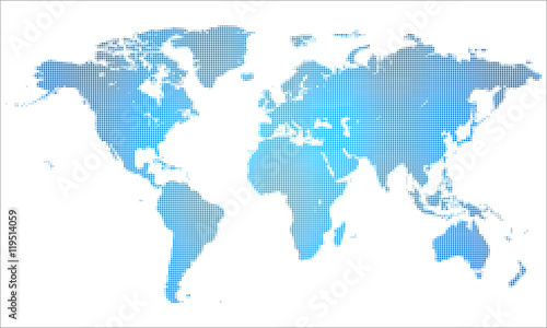 Dotted world map  Global image