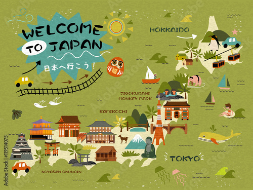 Japan travel map