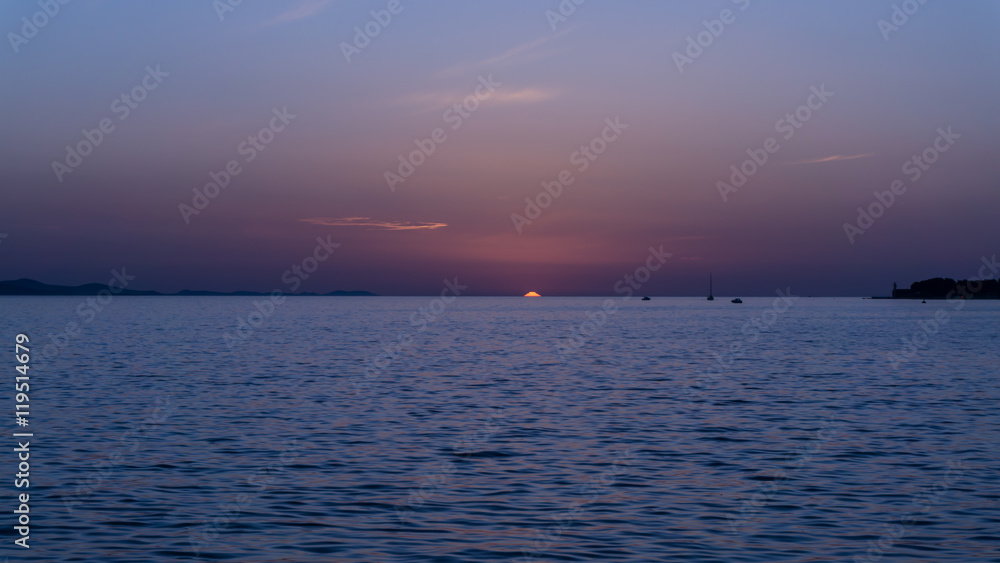 sunset over the sea view sunset over the sea view