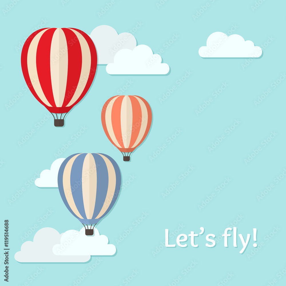 Vector background with air balloons Vector background with air balloons