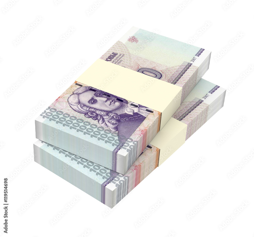Transnistrian ruble bills stack isolated on white background. 3D illustration. Transnistrian ruble bills stack isolated on white background. 3D illustration.