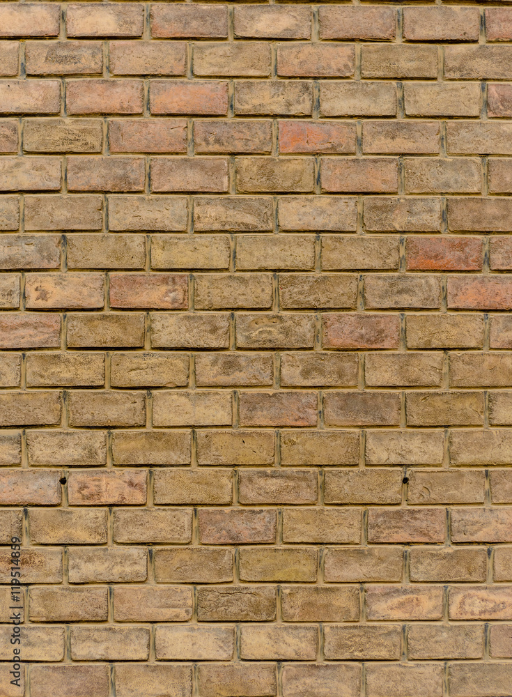 Old weathered brick wall background texture