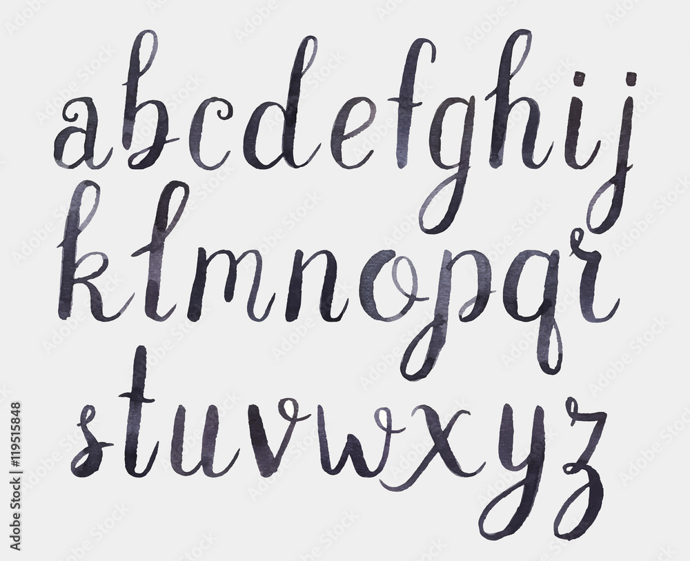 Vector alphabet. Hand drawn letters.