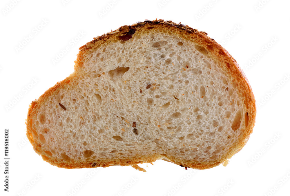 Traditional bread on white background