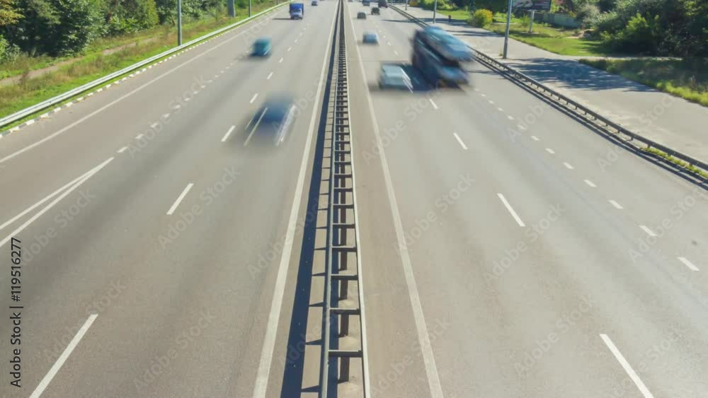 4k. Car traffic on country highway 4k. Car traffic on country highway