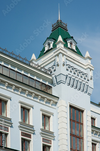 Beautiful architectural facade of an old building