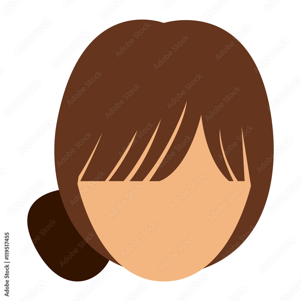 woman female head avatar person human icon. Colorful and Flat design. Vector illustration woman female head avatar person human icon. Colorful and Flat design. Vector illustration