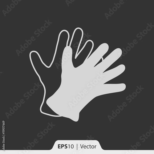 Gloves vector icon for web and mobile