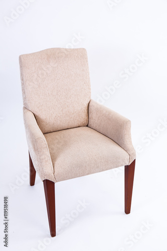 brown chair on white background