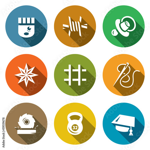 Принти на полотні Vector Set of Prison Icons