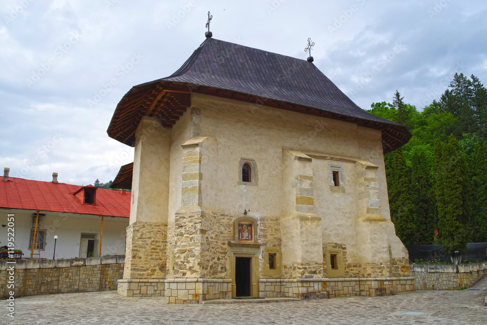 Fototapeta premium Pangarati Monastery ancient church in Moldavia
