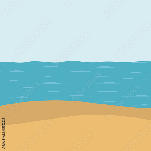 sea ocean landscape sky background  icon. Colorful design. Vector illustration