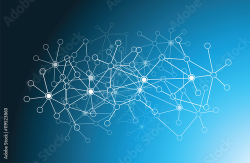 Futuristic data network illustration photo