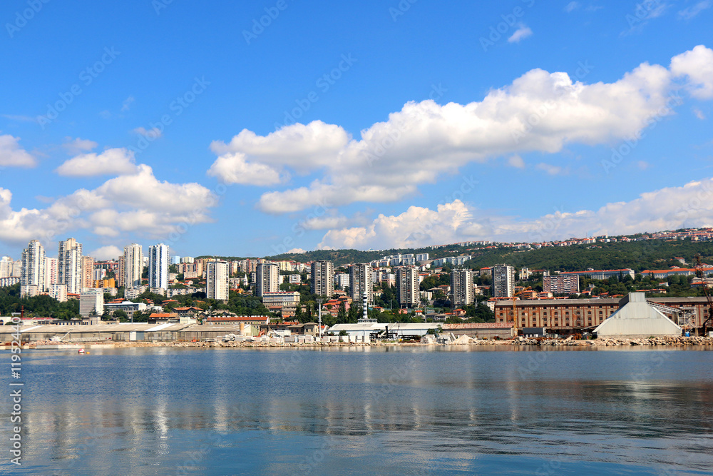 Waterfront in Rijeka, Croatia. Rijeka is selected as the European Capital of Culture for 2020.