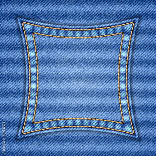 Denim square patch