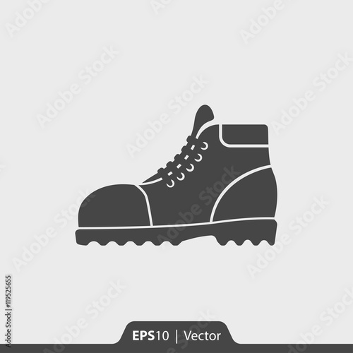 Leather boots vector icon for web and mobile