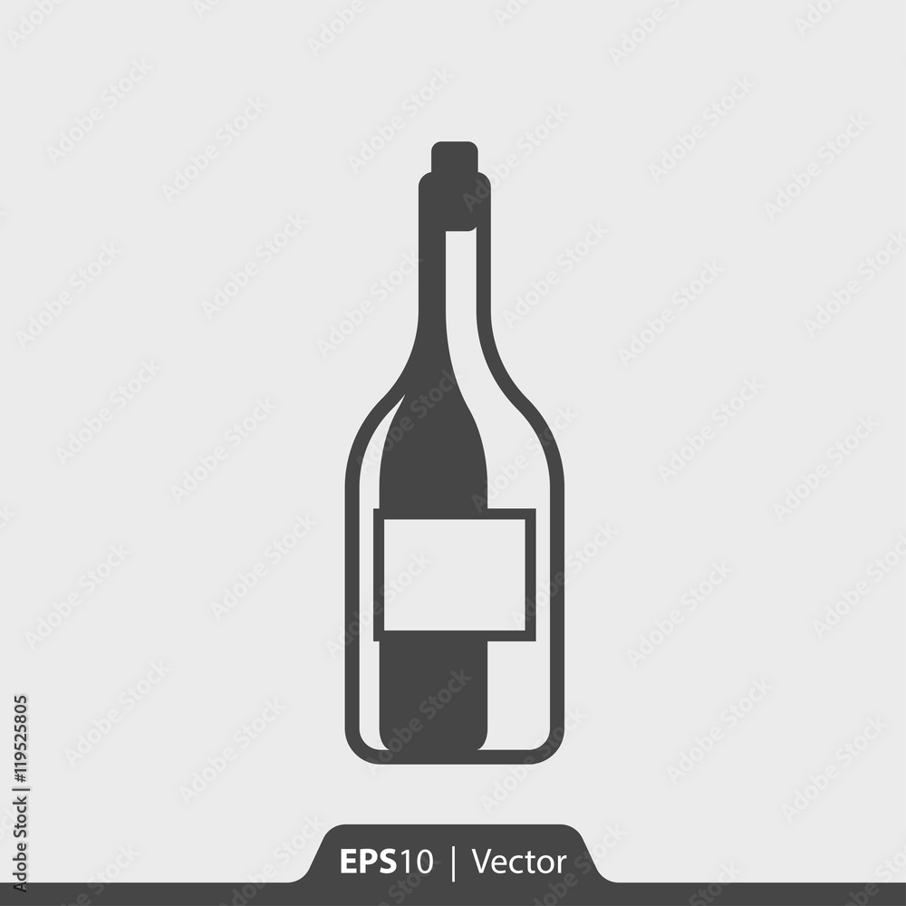 Glass bottle vector icon for web and mobile Glass bottle vector icon for web and mobile