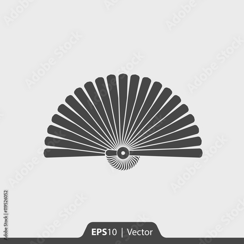 Hand fan vector icon for web and mobile
