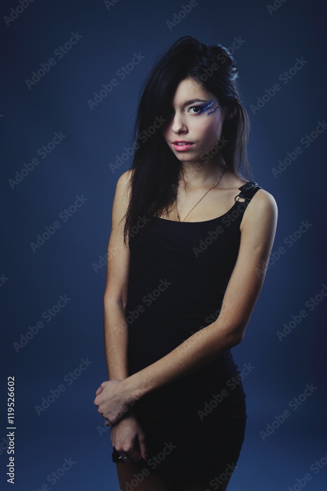 Fashion photo of beautiful lady in elegant evening dress Fashion photo of beautiful lady in elegant evening dress