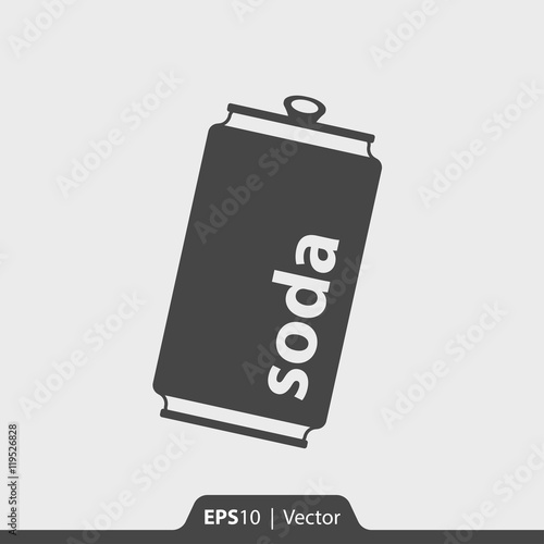 Soda can vector icon for web and mobile