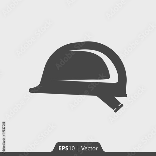 Helmet for construction worker vector icon for web and mobile