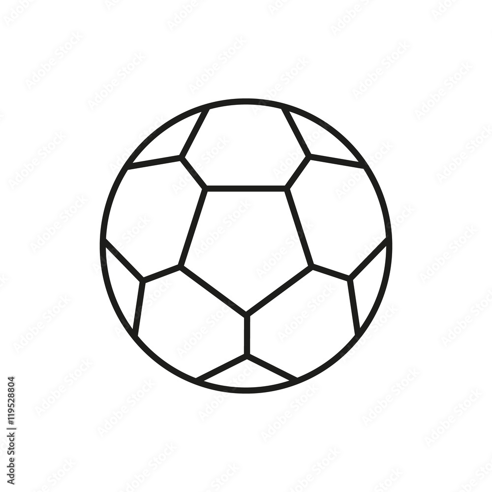 Soccer ball icon on white background Soccer ball icon on white background