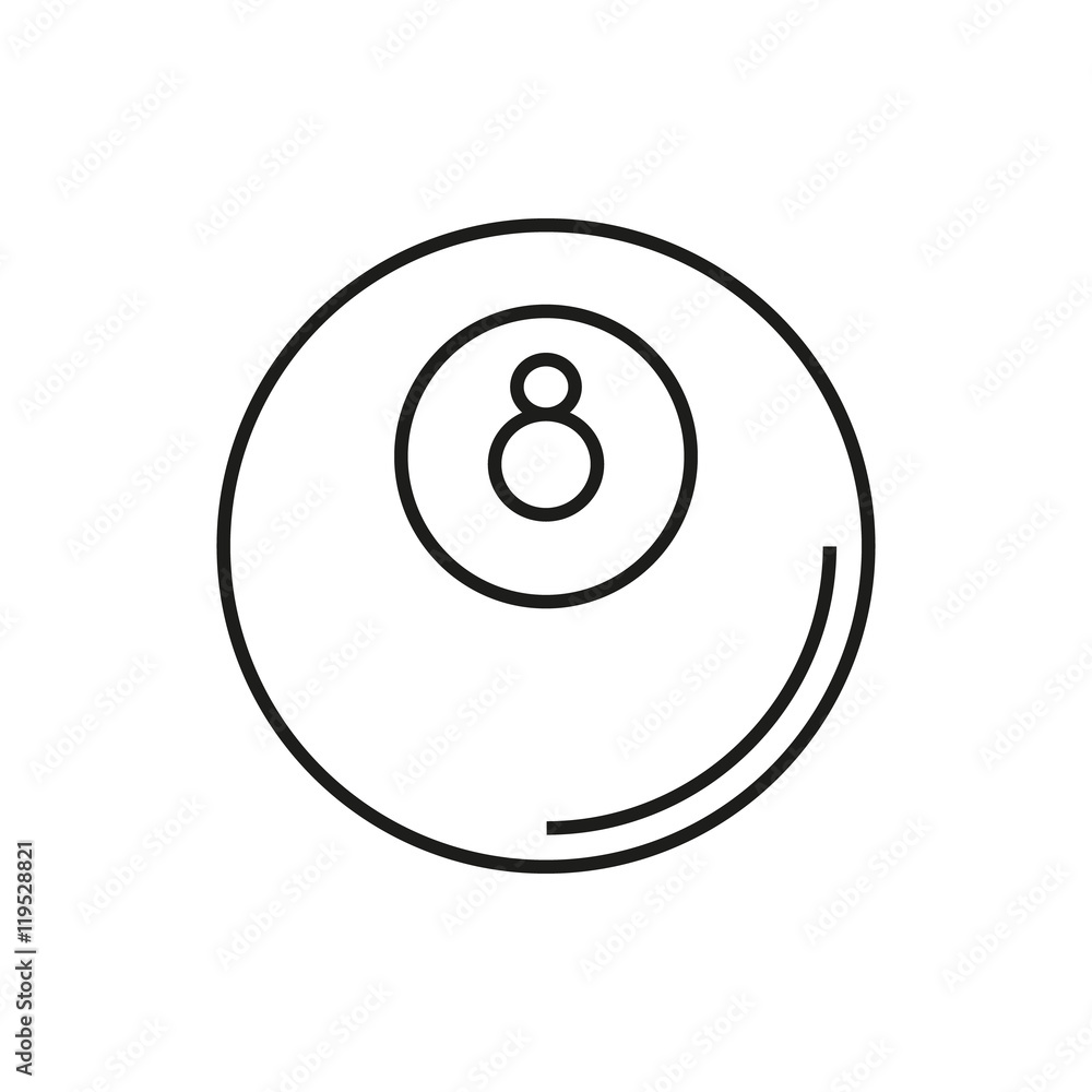 Billiard icon on white background Billiard icon on white background