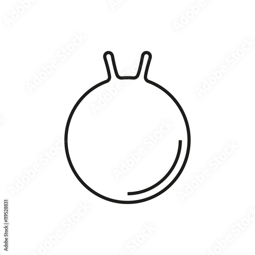 gym ball icon on white background