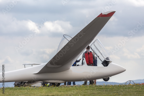 sailpane on an airfield photo