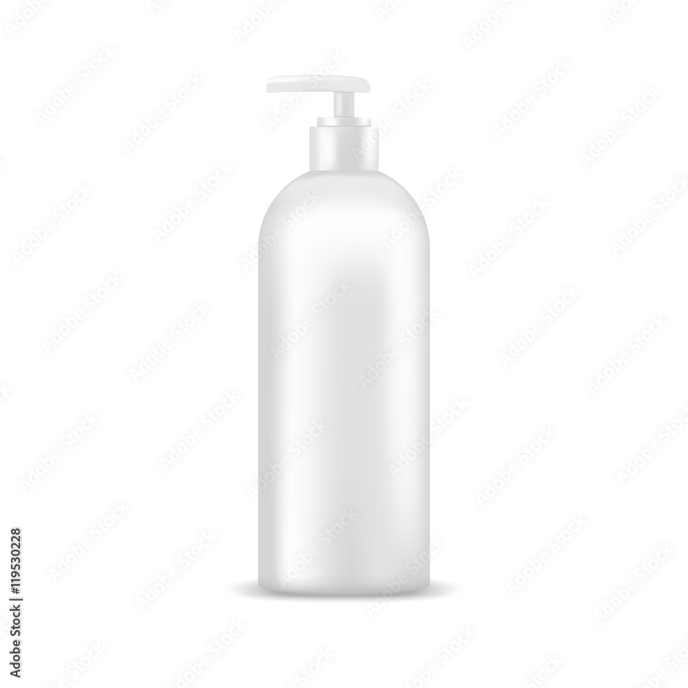 Cosmetic bottle with dispenser pump. Mock up, cosmetic package Cosmetic bottle with dispenser pump. Mock up, cosmetic package