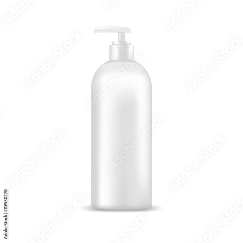 Cosmetic bottle with dispenser pump. Mock up, cosmetic package