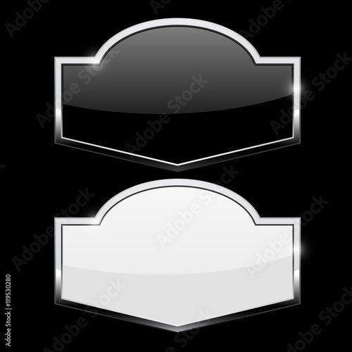 Decorative web buttons with chrome frame