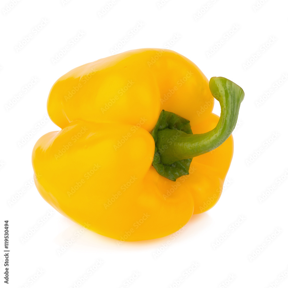sweet yellow pepper isolated on white background sweet yellow pepper isolated on white background