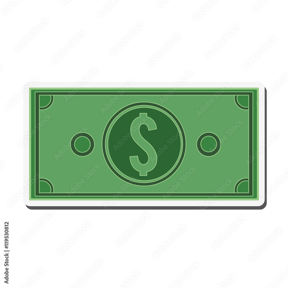 bill money financial item market commerce icon. Flat and isolated design. Vector illustration bill money financial item market commerce icon. Flat and isolated design. Vector illustration
