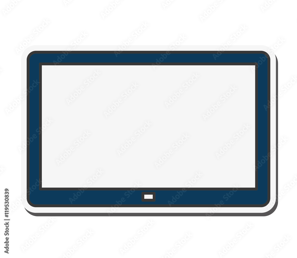 tablet gadget device technology virtual  icon. Flat and isolated design. Vector illustration