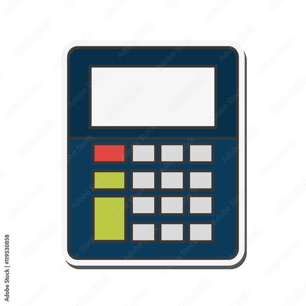 calculator tool instrument digital math icon. Flat and isolated design. Vector illustration calculator tool instrument digital math icon. Flat and isolated design. Vector illustration