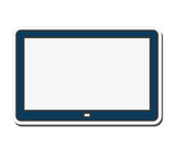 tablet gadget device technology virtual  icon. Flat and isolated design. Vector illustration