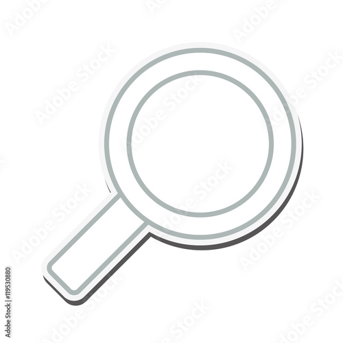 lupe tool instrument search magnifying glass icon. Flat and isolated design. Vector illustration